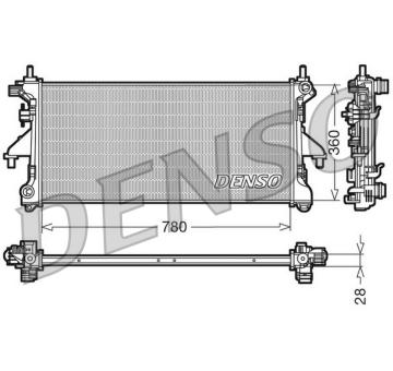 Chladič, chlazení motoru DENSO DRM21101