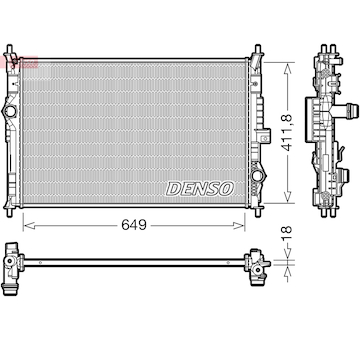 Chladič, chlazení motoru DENSO DRM21103