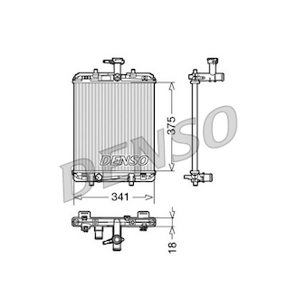 Chladič, chlazení motoru DENSO DRM21600
