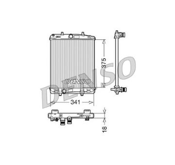 Chladič, chlazení motoru DENSO DRM21601