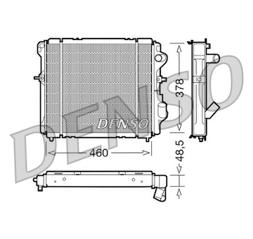 Chladič, chlazení motoru DENSO DRM23007