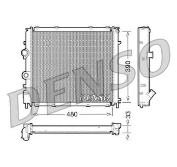 Chladič, chlazení motoru DENSO DRM23011