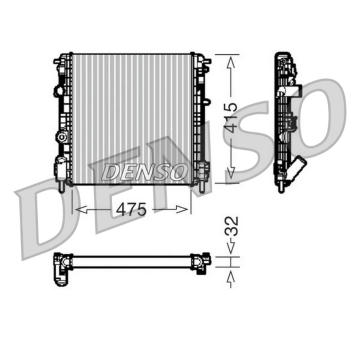 Chladič, chlazení motoru DENSO DRM23014