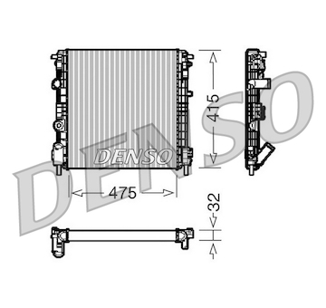 Chladič, chlazení motoru DENSO DRM23015