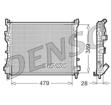 Chladič, chlazení motoru DENSO DRM23016