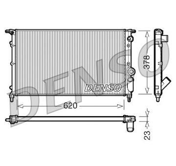 Chladič, chlazení motoru DENSO DRM23022