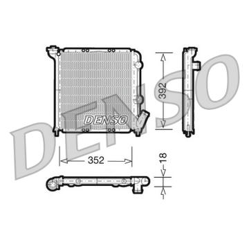 Chladič, chlazení motoru DENSO DRM23026