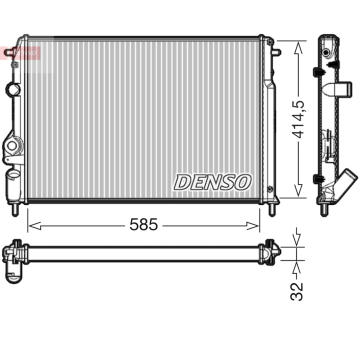 Chladič, chlazení motoru DENSO DRM23034