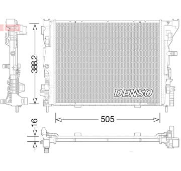 Chladič, chlazení motoru DENSO DRM23035