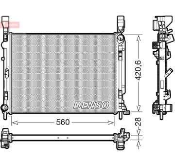 Chladič, chlazení motoru DENSO DRM23036