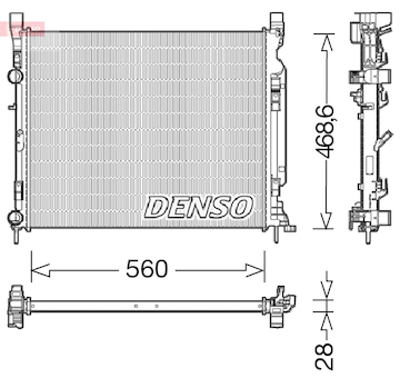 Chladič, chlazení motoru DENSO DRM23037