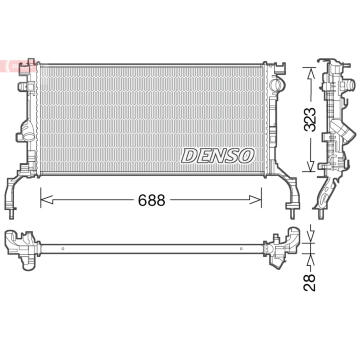 Chladič, chlazení motoru DENSO DRM23038