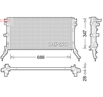 Chladič, chlazení motoru DENSO DRM23039