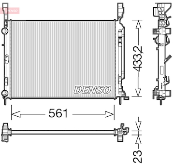 Chladič, chlazení motoru DENSO DRM23042