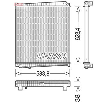 Chladič, chlazení motoru DENSO DRM23047