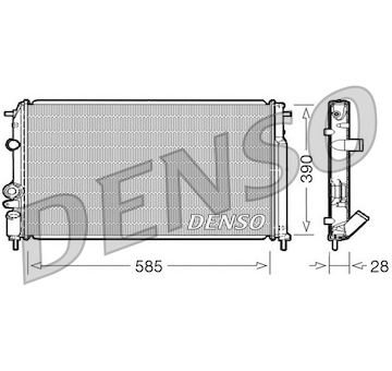 Chladič, chlazení motoru DENSO DRM23052