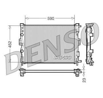 Chladič, chlazení motoru DENSO DRM23055