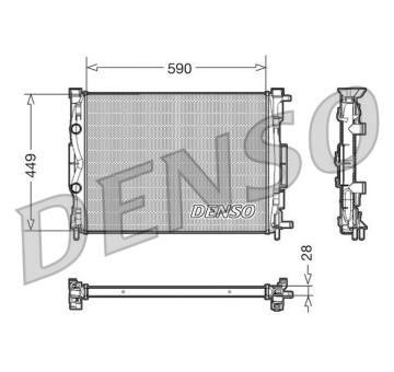 Chladič, chlazení motoru DENSO DRM23056