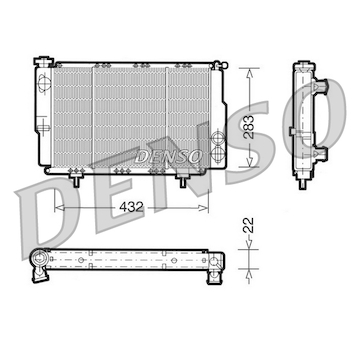 Chladič, chlazení motoru DENSO DRM23061