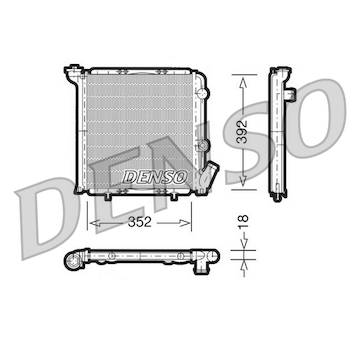 Chladič, chlazení motoru DENSO DRM23071