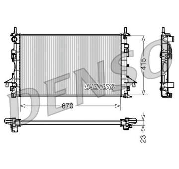 Chladič, chlazení motoru DENSO DRM23083