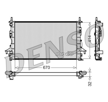 Chladič, chlazení motoru DENSO DRM23084