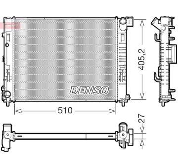 Chladič, chlazení motoru DENSO DRM23085