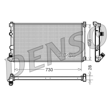 Chladič, chlazení motoru DENSO DRM23092