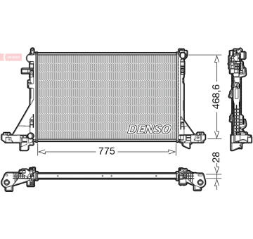 Chladič, chlazení motoru DENSO DRM23093