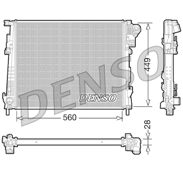 Chladič, chlazení motoru DENSO DRM23094