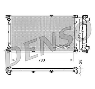 Chladič, chlazení motoru DENSO DRM23098