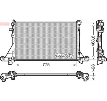 Chladič, chlazení motoru DENSO DRM23112