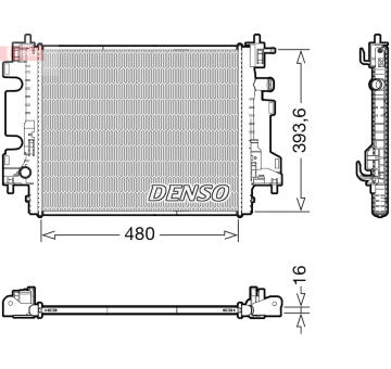 Chladič, chlazení motoru DENSO DRM23113