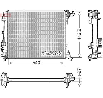 Chladič, chlazení motoru DENSO DRM23114