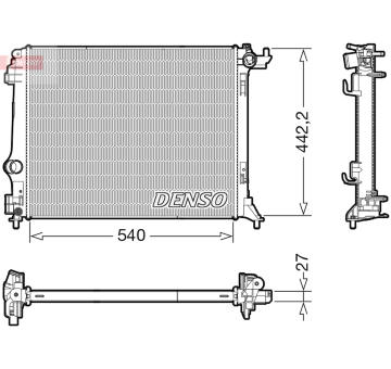 Chladič, chlazení motoru DENSO DRM23116