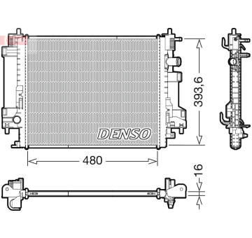 Chladič, chlazení motoru DENSO DRM23117