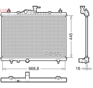 Chladič, chlazení motoru DENSO DRM23118