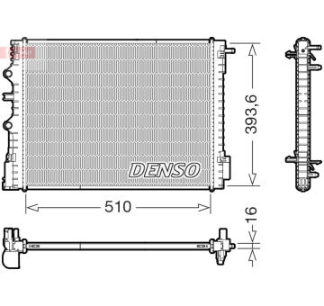 Chladič, chlazení motoru DENSO DRM23120