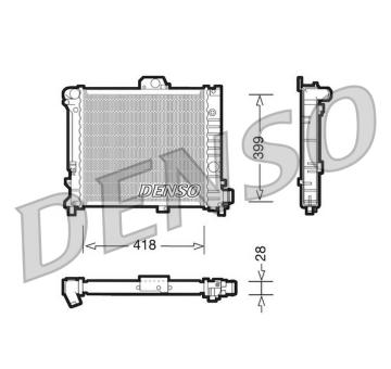 Chladič, chlazení motoru DENSO DRM25004