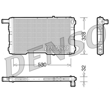 Chladič, chlazení motoru DENSO DRM25009