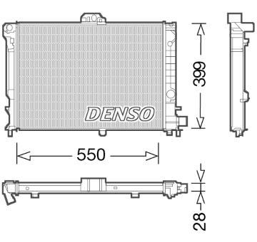 Chladič, chlazení motoru DENSO DRM25010