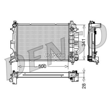 Chladič, chlazení motoru DENSO DRM25013