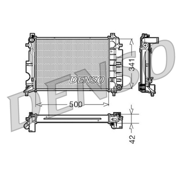 Chladič, chlazení motoru DENSO DRM25014