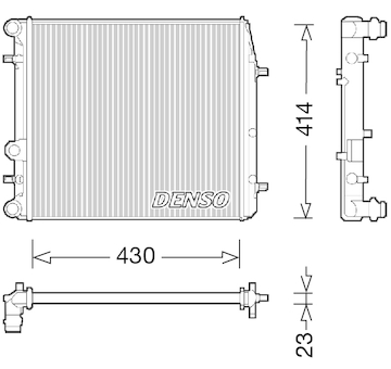 Chladič, chlazení motoru DENSO DRM27006
