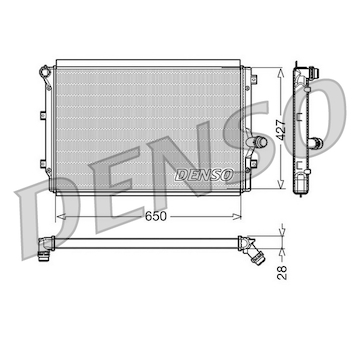 Chladič, chlazení motoru DENSO DRM32017