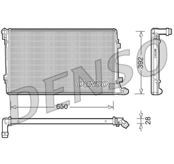 Chladič, chlazení motoru DENSO DRM32019