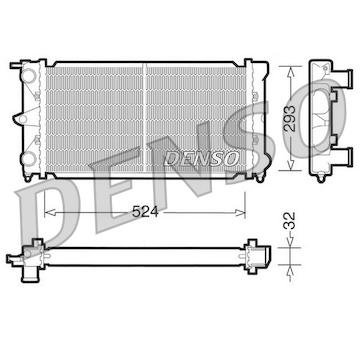 Chladič, chlazení motoru DENSO DRM32020