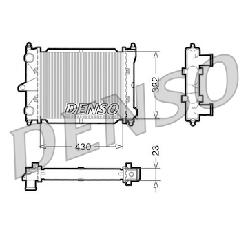 Chladič, chlazení motoru DENSO DRM32033