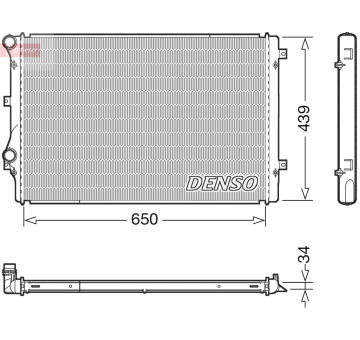 Chladič, chlazení motoru DENSO DRM32041