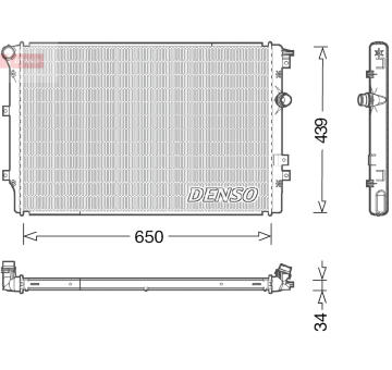 Chladič, chlazení motoru DENSO DRM32046